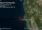 4.0 Earthquake Strikes Near Eureka, Humboldt County, California