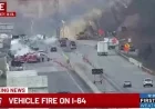 I-64 Partially Closed in Cabell County Due to Vehicle Fire