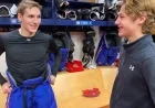 Lane Hutson Meets Top Quebec Prospect Xavier Villeneuve