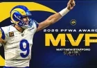 Matthew Stafford Wins 2025 PFWA MVP Award