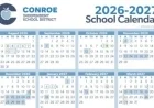 Conroe ISD Trustees Approve 2026–2027 School Calendar