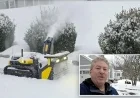 NJ Man Relaxes as $5K Robotic Snow Blower Clears Driveway in Storm Fern