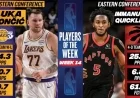 Luka Dončić and Immanuel Quickley Earn NBA Players of the Week Honors