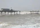 Storm Devastates Pier and Collapses Railway Sea Wall