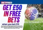 Join Betfred, Get £50 Free Bets on Frankfurt vs Tottenham