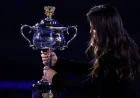 Tennis Legend Jennifer Capriati Presents Trophy at Australian Open