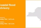 Coastal Flood Advisory Issued for Westchester County Sunday