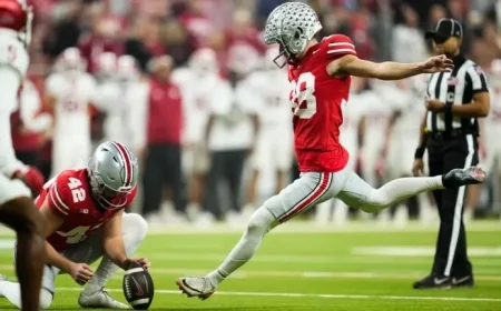 Ohio State Kicker Jayden Fielding Faces Online Abuse and Bomb Threat