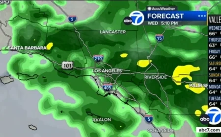 Storm to Drench Los Angeles and Nearby Counties with Heavy Rain
