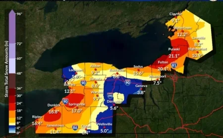 Snow Forecast in N.Y. for First Weekend of 2026