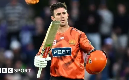 Mitch Marsh’s Century Leads Perth Scorchers to Victory Over Hobart Hurricanes