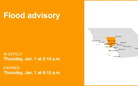 Los Angeles County Faces Flood Advisory Until Thursday Morning Amid Heavy Rain