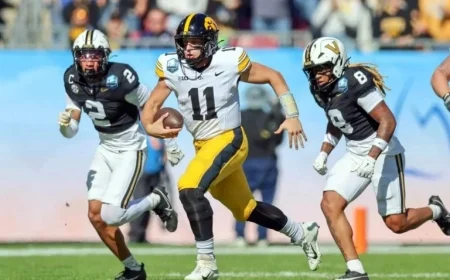 Mark Gronowski Leads Iowa to Victory Over Vanderbilt in ReliaQuest Bowl