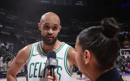 Derrick White Shines with Record Shot-Blocking Against Jazz | Celtics NBA