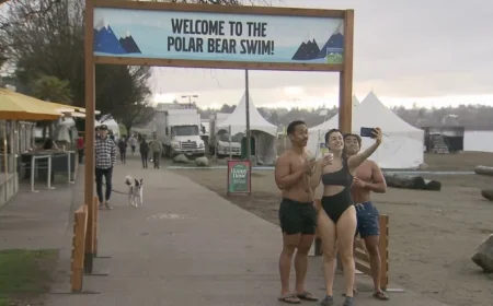 Vancouver’s English Bay Hosts 106th Polar Bear Swim Event
