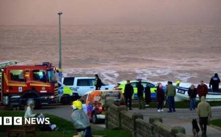 Search Launched After Individuals Enter Sea at Withernsea