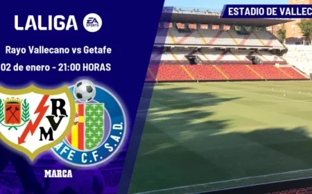 Rayo Vallecano vs. Getafe: LaLiga Match Time, TV Channel, and Viewing Details