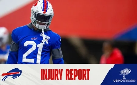 Buffalo Bills Release Injury Report Ahead of Jets Matchup