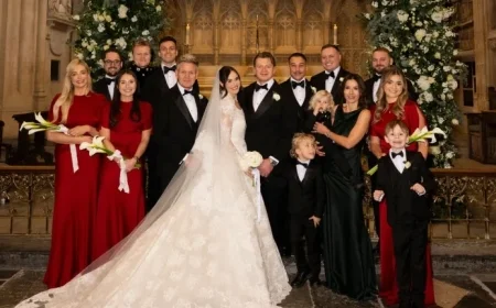 Holly Ramsay Weds Adam Peaty in Bath, Wears Elie Saab and Vintage Dress