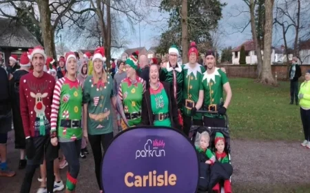Thousands of Cumbrians Join Christmas Parkrun Celebrations