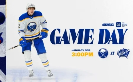 Sabres Face Blue Jackets: Watch, Lineups, Key Storylines