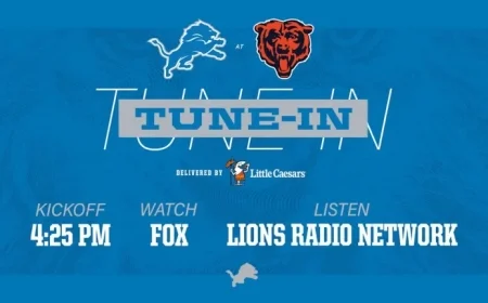 Detroit Lions vs. Bears: Watch, Listen, and Follow Live