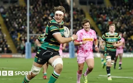 Northampton Saints’ Ten-Try Triumph Over Harlequins Secures Top Premiership Spot