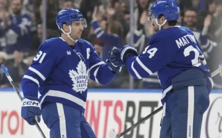 Auston Matthews Shows Leadership with Gesture to John Tavares Before Islanders Clash