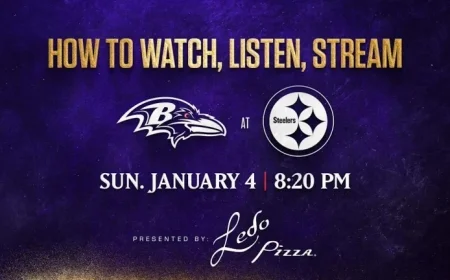 Watch and Stream Ravens vs. Steelers Sunday Night Football Live