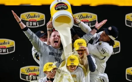 Wake Forest’s Jake Dickert Embraces Mayo Bath as MSU Falls in Bowl Defeat