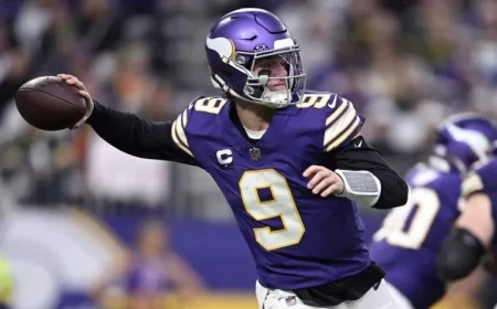 Vikings’ Q.B. J.J. McCarthy Exits Week 18 Game with Hand Injury