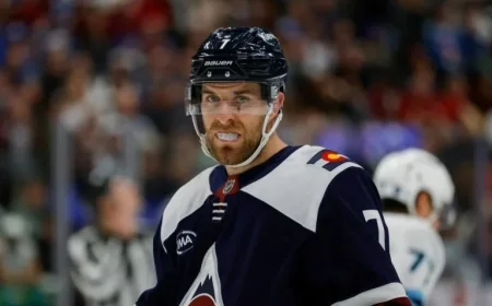 Avalanche’s Devon Toews Sidelined by Injury Against Panthers