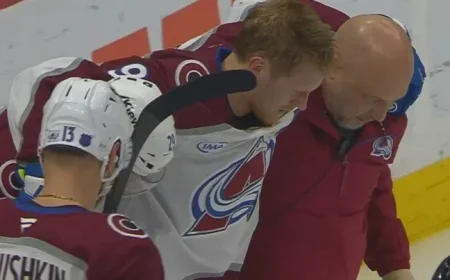 Colorado Avalanche’s Gabriel Landeskog Injured in Non-Contact Fall and Carried Off Ice