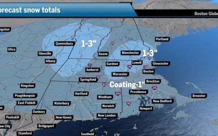 Maps Reveal Timing of Snow and Freezing Rain from Clipper System Today