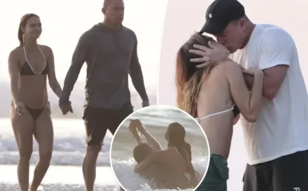 Channing Tatum, 45, and Inka Williams, 26, Share Affection on Beach Vacation