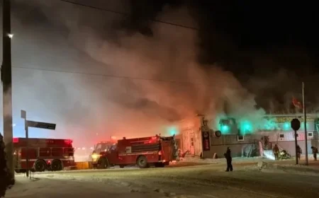 Fire Crews Respond to Blaze at Former Douglas Tavern