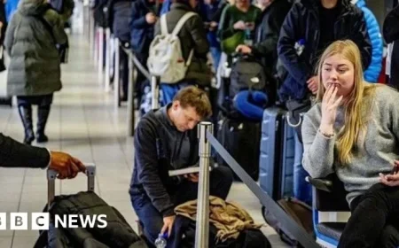 Snowstorm Wreaks Havoc in Europe: Six Dead, Flights Cancelled