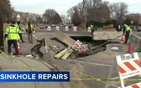 Philadelphia Sinkhole Cuts Water to 80 West Oak Lane Homes After Main Break