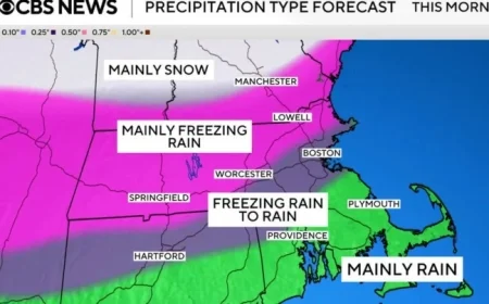 Freezing Rain Threatens Major Disruptions on Massachusetts Roads Wednesday