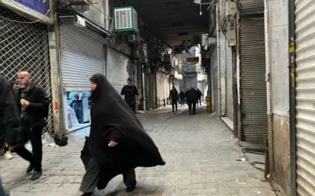 Iranian Security Forces Clash with Protesters in Main Market