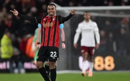 Junior Kroupi Scores Every 85 Minutes in Premier League, Shines Against Arsenal