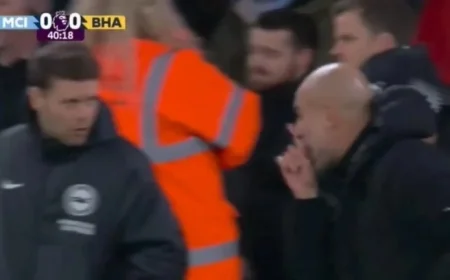 Pep Guardiola Clashes with Fabian Hurzeler During Manchester City vs. Brighton Match