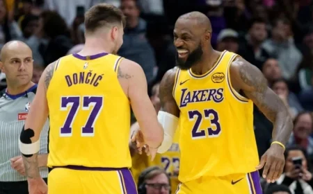 LeBron and Luka Each Score 30 in Victory Over Pelicans