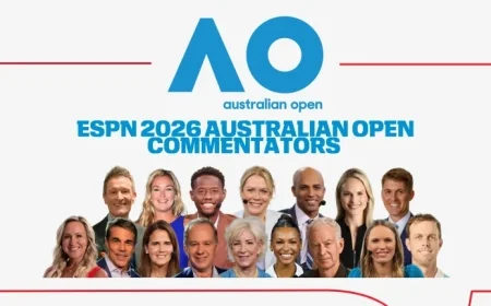 ESPN Unveils Talent Roster for 2026 Australian Open Broadcast