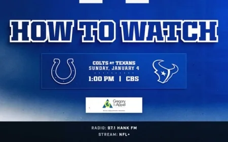 Watch Indianapolis Colts vs. Houston Texans Live on January 4, 2026