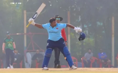 Sarfaraz Khan Sets Record with Fastest List A Half-Century by Indian