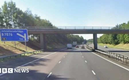 A74(M) Motorway Closes Due to Multiple Collisions in Icy Conditions