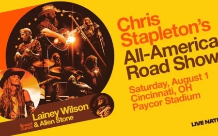 Chris Stapleton Headlines Paycor Stadium August 1 with Lainey Wilson, Allen Stone
