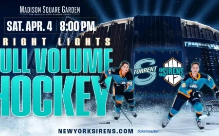 New York Sirens to Face Seattle Torrent at Madison Square Garden April 4