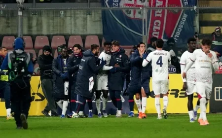 Serie A: Cremonese and Cagliari Draw 2-2 as I Sardi Spoil Vardy’s Celebration